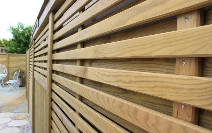 Hit & Miss Style Slatted Fence Claddings