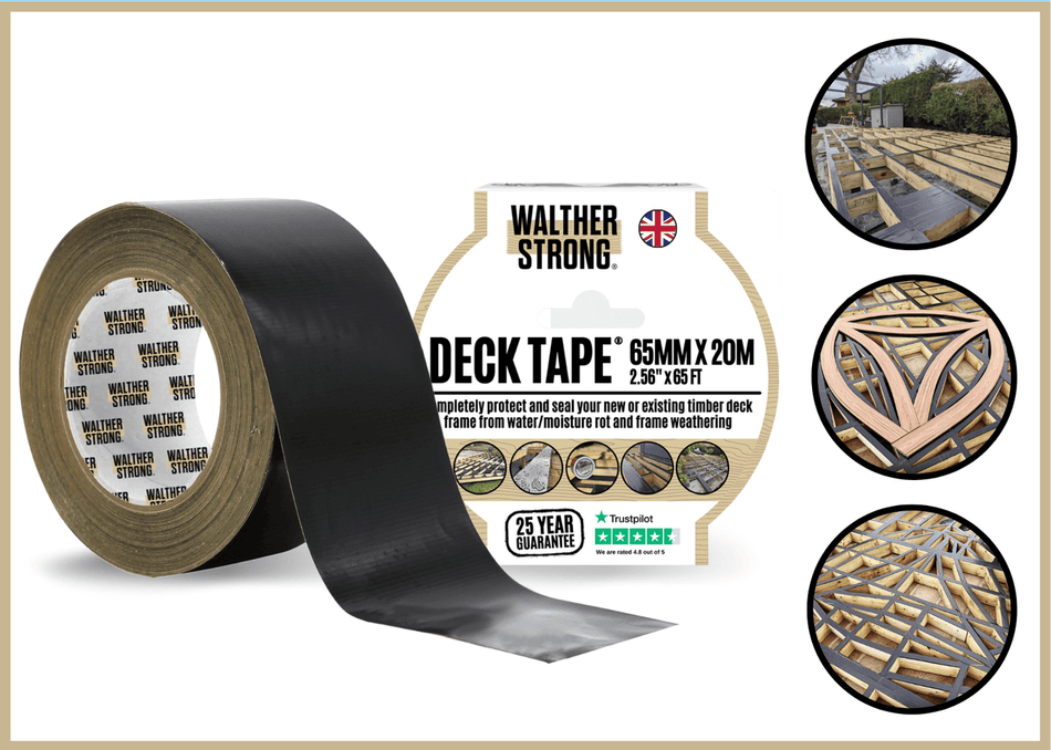 Walther Strong Deck Tape width options showing all 10 available sizes