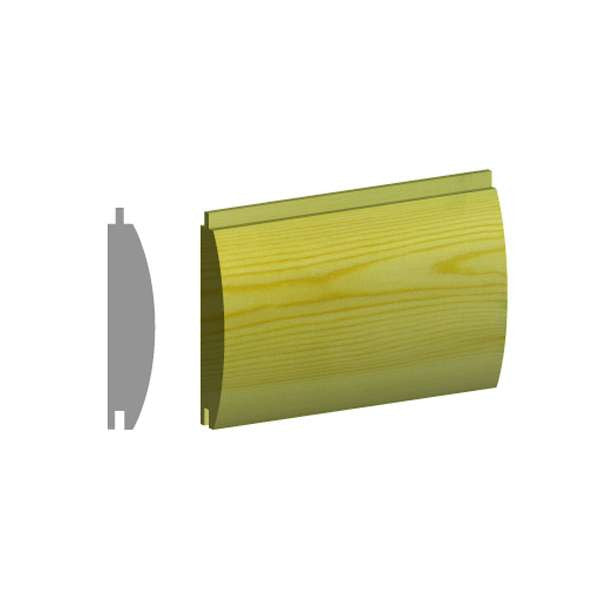 22mm x 125mm - Treated Redwood Loglap Cladding Nottage Timber Merchants