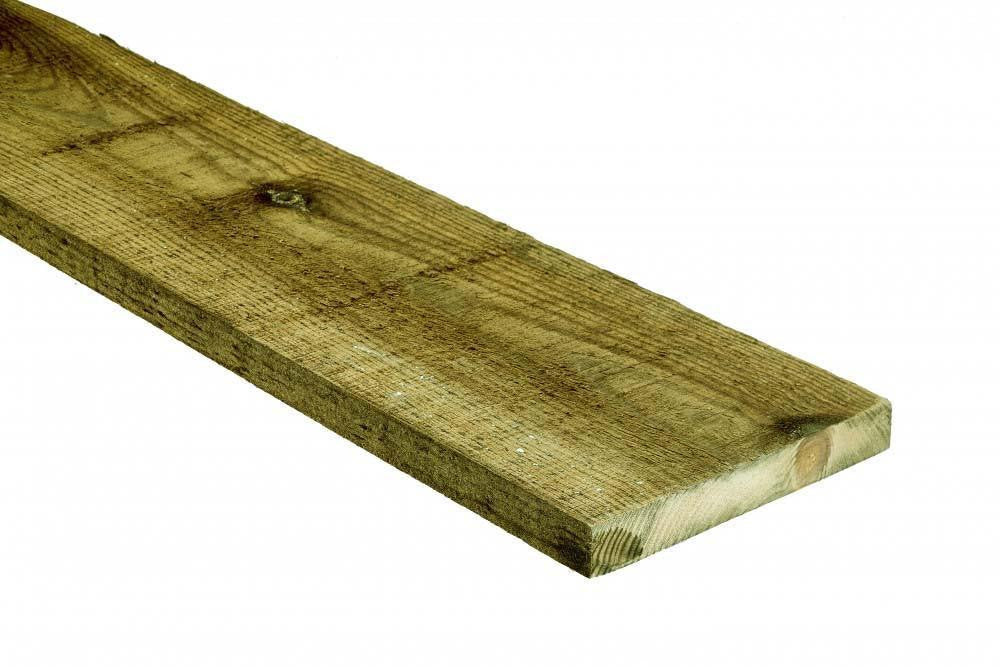 Treated sawn gravel board 22mm x 200mm (8x1) pressure treated redwood - Nottage Timber Merchants