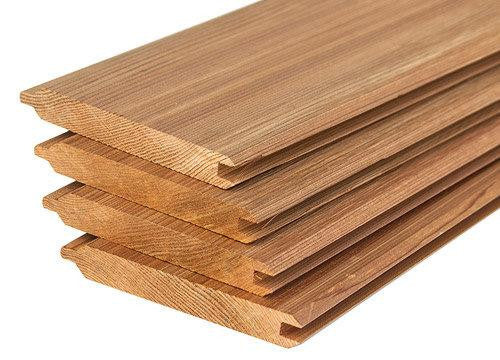 25mm x 150mm - V-Jointed Tongue & Groove (PTGVJ) Western Red Cedar Cladding Nottage Timber Merchants