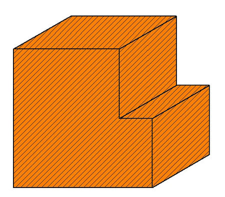 42mm x 42mm timber window profile with 10mm rebate, cross-section view showing rebate depth