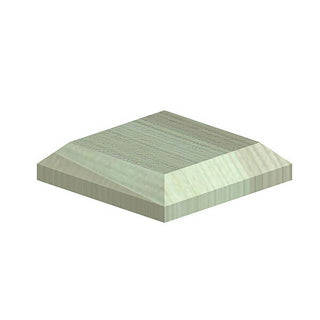 Birkdale green treated post cap side view