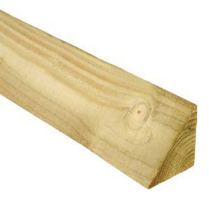 75mm x 75mm x 2.4 Meter - Pressure Treated Fencing Arris Rail Nottage Timber Merchants