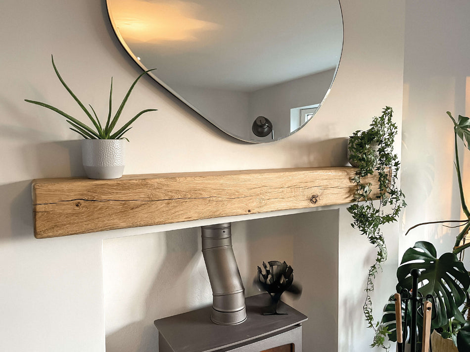 Oak Mantel Beam (Unfinished)