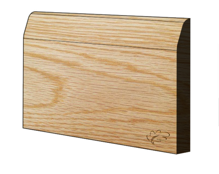 American White Oak chamfered and round skirting and architrave profile, unfinished, 25mm nominal thickness