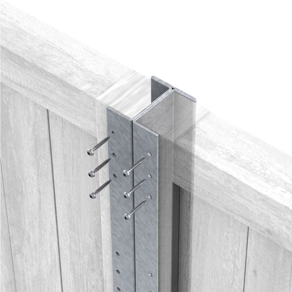 DuraPost Classic Steel Fence Post in steel finish, H-profile galvanised steel fencing post