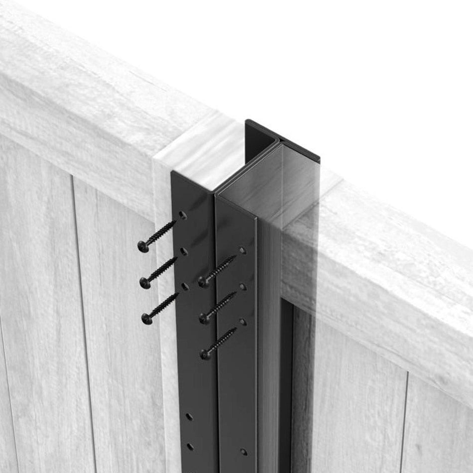 DuraPost Classic Steel Fence Post close-up showing H-shaped profile channel detail