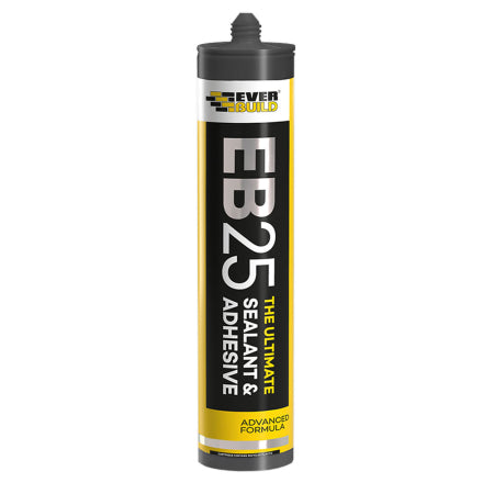 Everbuild EB25 Ultimate Sealant and Adhesive 300ml Crystal Clear cartridge