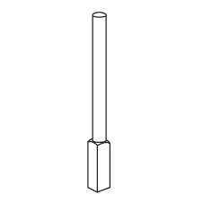 Treated round Decking Newel 90mm x 90 mm x 1375mm
