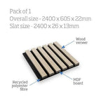Light Oak Acoustic Slat Wall Panel (WPKT9) Nottage Timber Merchants
