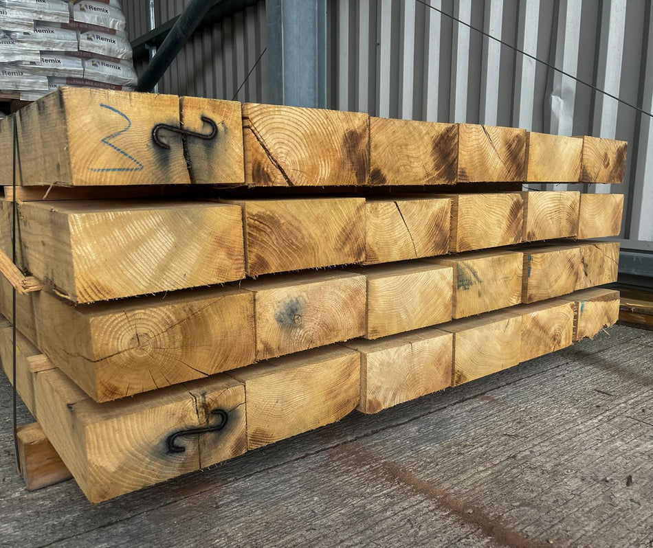 Rustic Oak Railway Sleepers - 100mm X 200mm X 2.4m