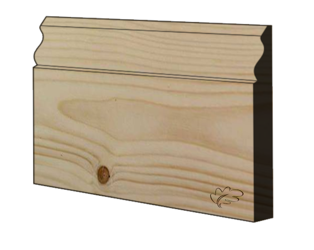 Ogee redwood skirting and architrave moulding 4200mm showing traditional S-shaped profile