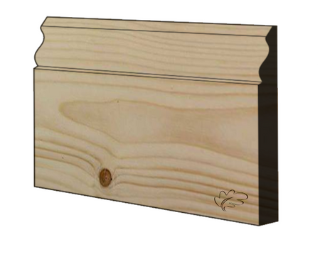 Ogee redwood skirting and architrave moulding 4200mm showing traditional S-shaped profile