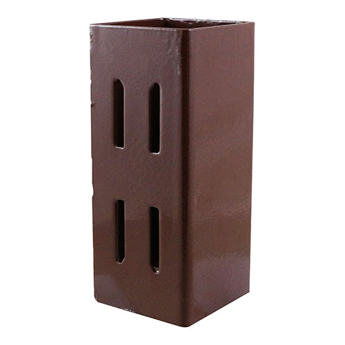 Oxide red quick fit post extender for 100mm x 100mm fence posts