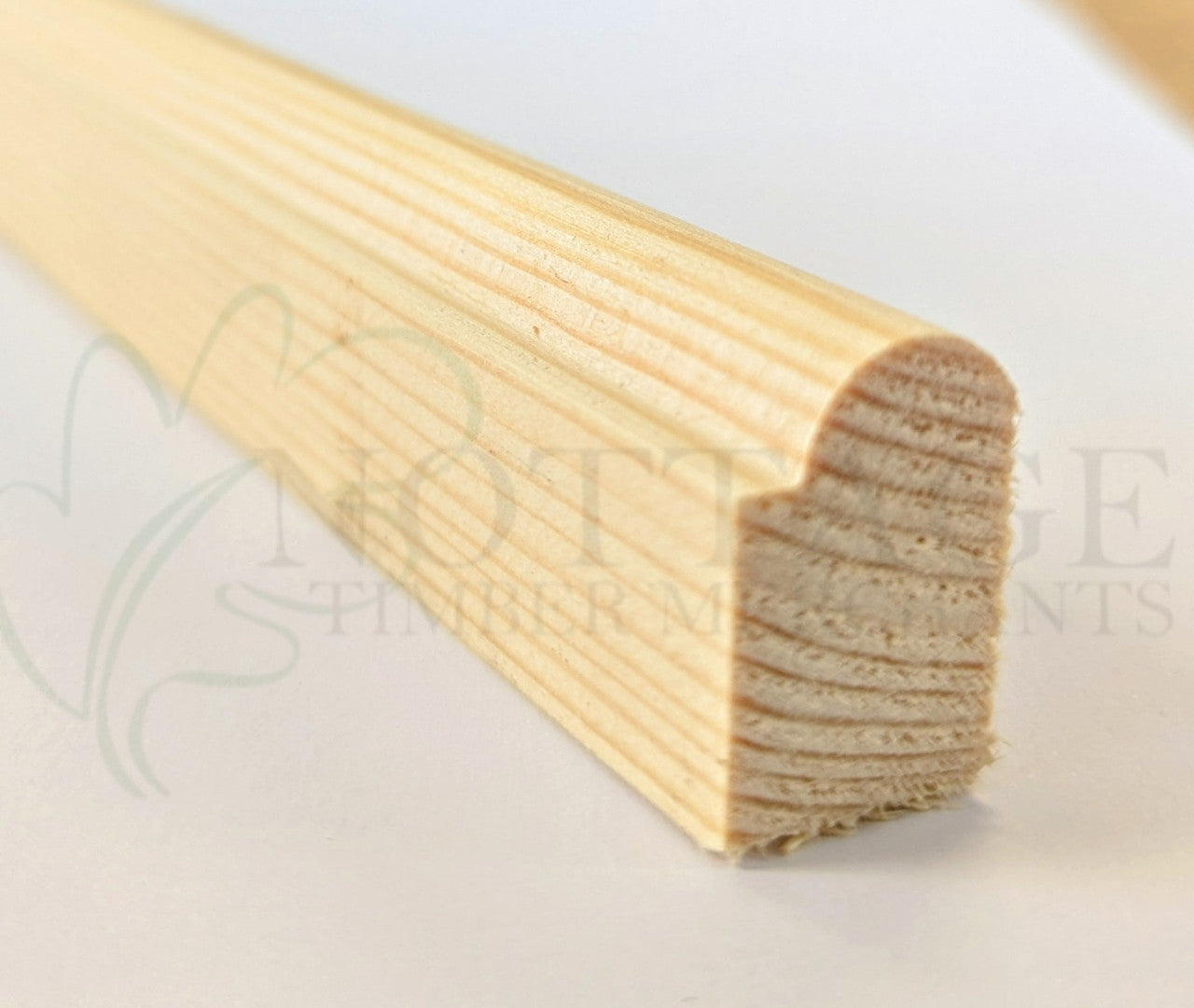 Timber sash window staff bead profile close-up showing machined detail