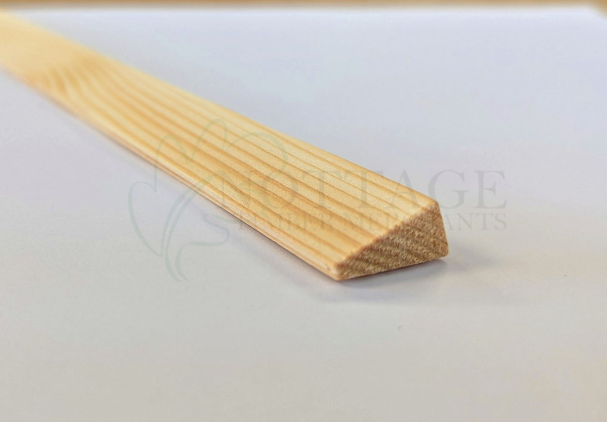 Timber sash window glazing bead close-up showing profile detail