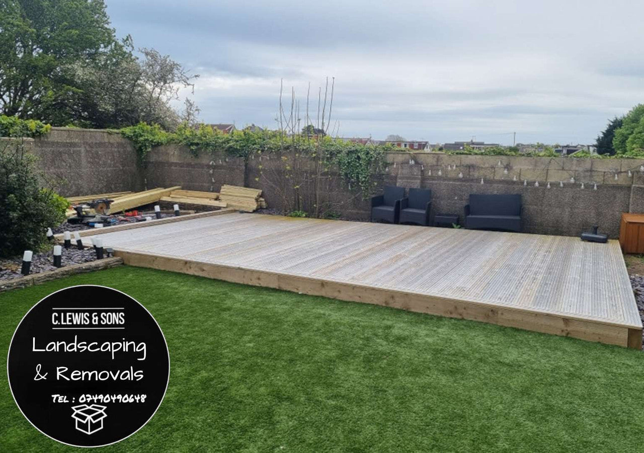 Premium Treated Grooved & Smooth Decking Boards - 32mm x 125mm Nottage Timber Merchants