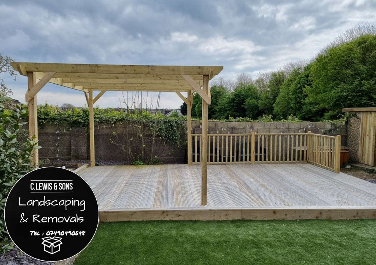 Premium Treated Grooved & Smooth Decking Boards - 32mm x 125mm Nottage Timber Merchants