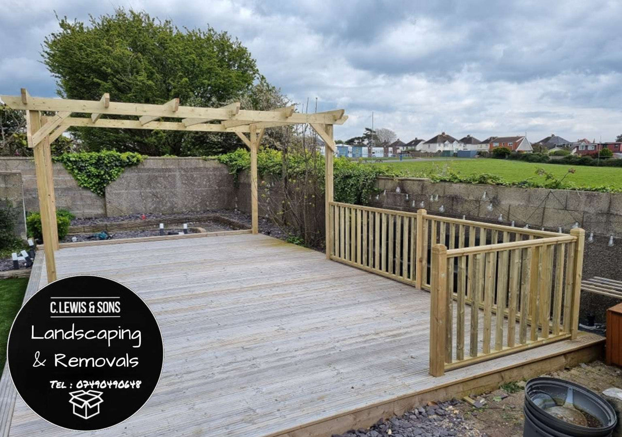 Premium Treated Grooved & Smooth Decking Boards - 32mm x 125mm Nottage Timber Merchants