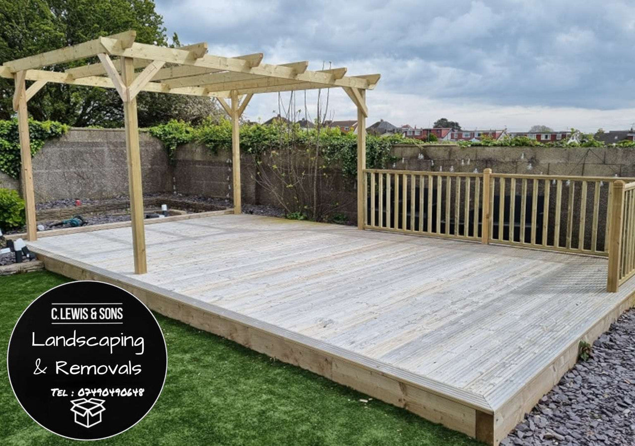 Premium Treated Grooved & Smooth Decking Boards - 32mm x 125mm Nottage Timber Merchants