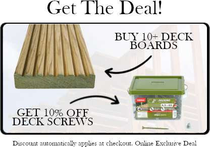 Premium Treated Grooved & Smooth Decking Boards - 32mm x 125mm Nottage Timber Merchants