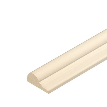 Light hardwood broken ogee decorative moulding 7mm x 16mm profile, 2400mm length