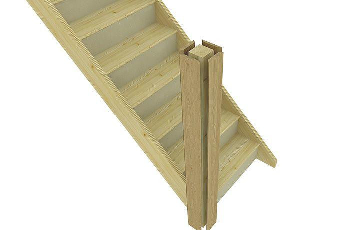 Solid White Oak Newel Post Cladding Kit (For 90mm Newels) Nottage Timber Merchants