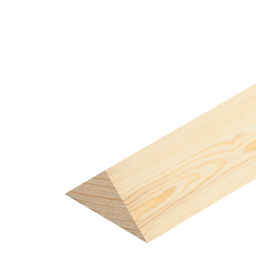 Pine triangle bead 18mm x 18mm x 2400mm length shown in natural pine finish