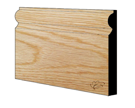 American White Oak torus skirting and architrave profile, unfinished, machined in-house by Nottage Timber Merchants