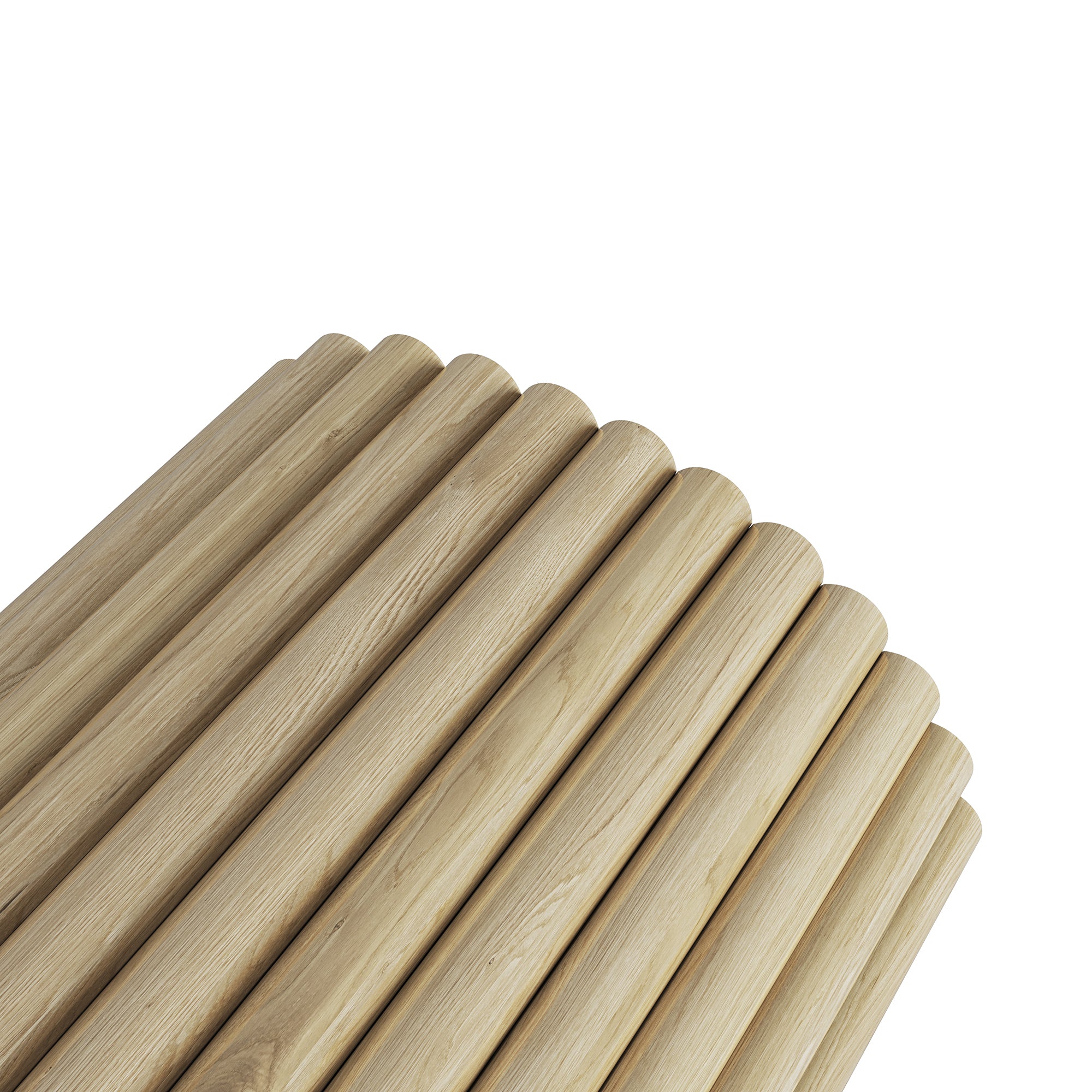 Half round flexi oak finish wall panel 15mm x 300mm x 2400mm, pack of 2