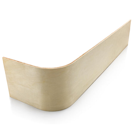 Preformed bullnose riser with beech face, 1030mm length, for internal staircase use