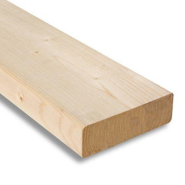 C24 sawn kiln dried regularised timber 47mm x 125mm structural carcassing section