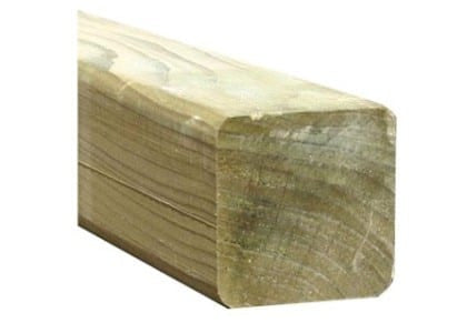 95mm x 95mm treated planed redwood fence post, pressure treated to Use Class 4 for outdoor and in-ground use