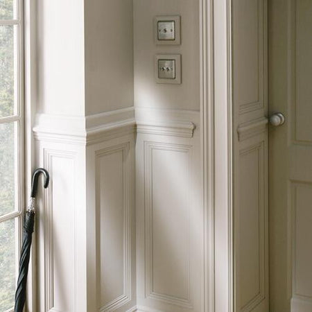 Oak broken ogee moulding shown fitted in an interior joinery application