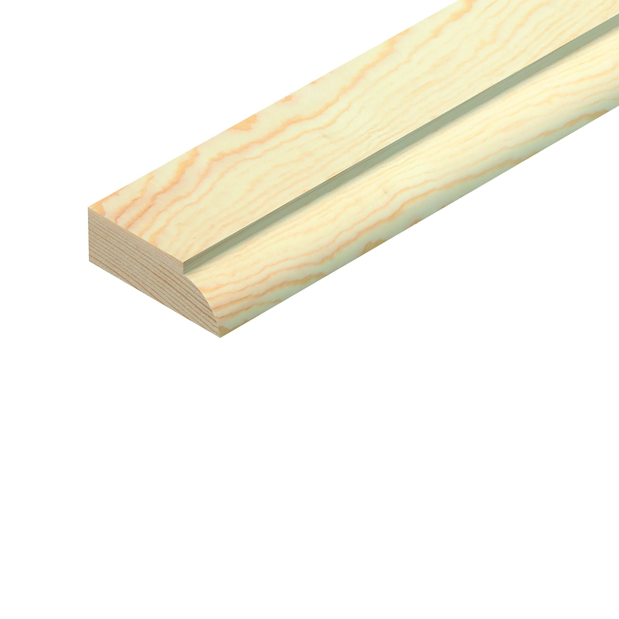 Pine PSE door stop 12mm x 34mm x 2400mm, planed smooth softwood batten for door frames and joinery