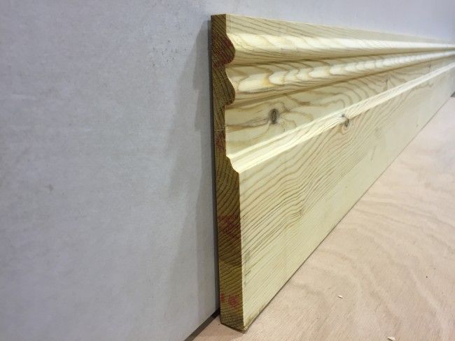 Redwood skirting  Double Sunk 25 X 225 ( Finish 20 x 215 mm ) Sold per Metre