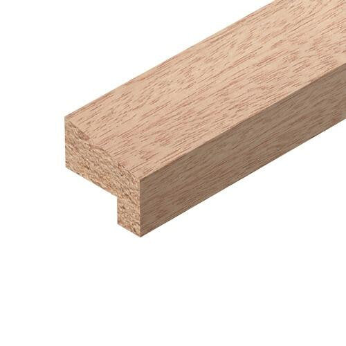 Hardwood firecheck hockey stick glazing bead 23mm x 26mm x 2400mm, maranti red hardwood