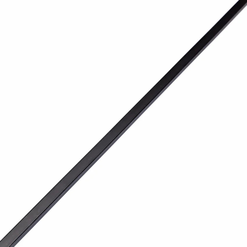Square black powder coated metal staircase spindle 13mm x 1118mm, plain hollow mild steel