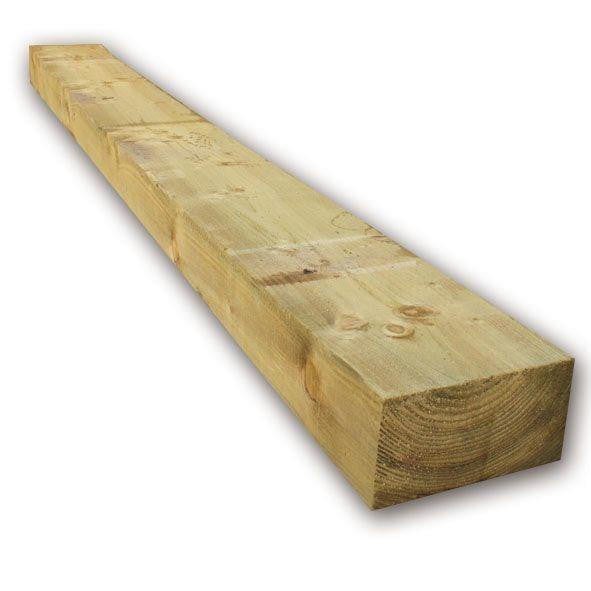 Treated softwood railway sleeper 100mm x 200mm x 1.2m, pressure treated, new not reclaimed, Nottage Timber Merchants