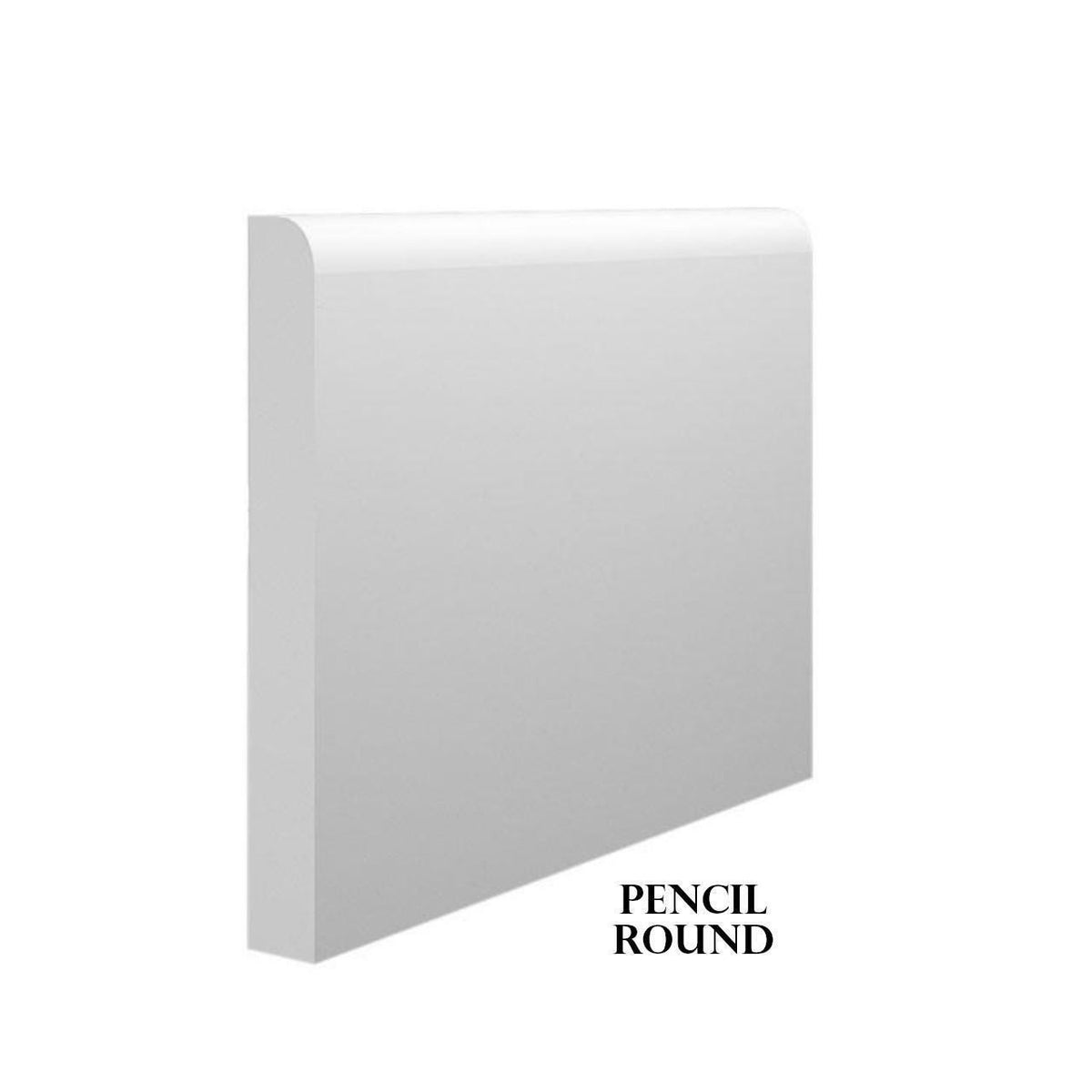 Pencil Round White Primed MDF Skirting and Architrave 18mm x 144mm 4.4m length
