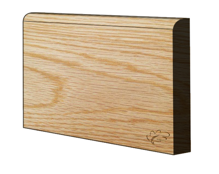 American white oak pencil round skirting and architrave profile, unfinished, machined timber moulding