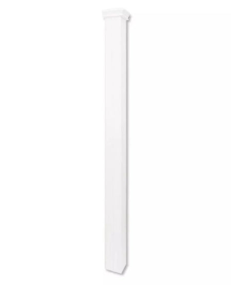 White primed square newel post 90mm x 90mm x 1500mm for internal staircase installations