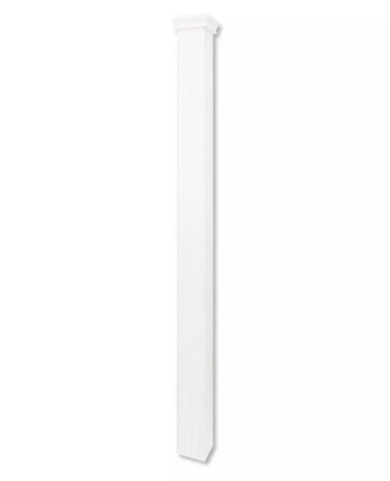 White primed square newel post 90mm x 90mm x 1500mm for internal staircase installations