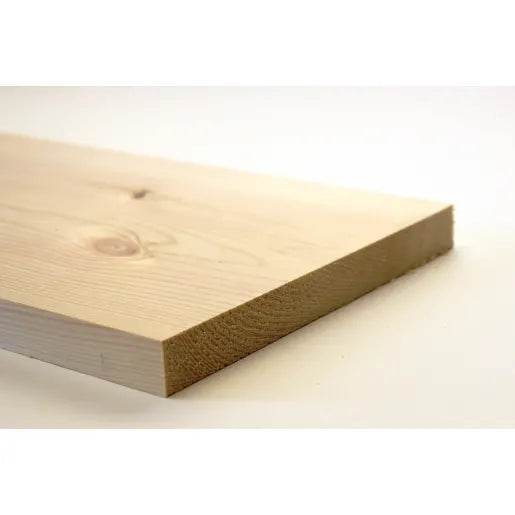 Solid Redwood PSE planed square edge timber 32mm x 215mm smooth finish