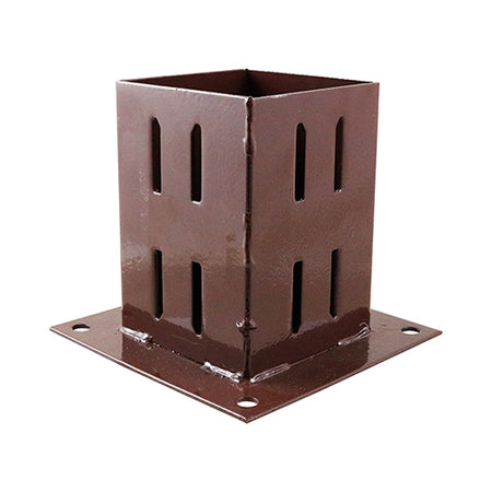 TIMco Quick Fit Bolt Down Post Shoe Red 100mm x 100mm for timber fence posts
