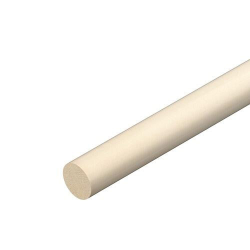 6mm light hardwood dowel rod 2400mm length, smooth round profile