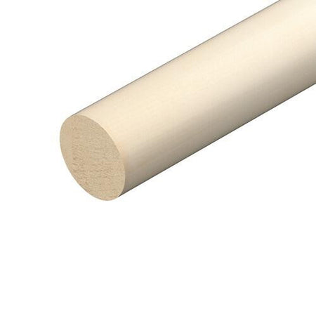 Light hardwood dowel rod 25mm x 25mm x 2400mm, full length view