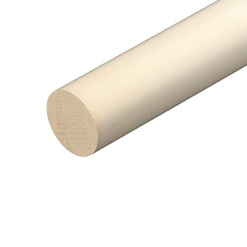 32mm x 32mm light hardwood dowel rod full length view