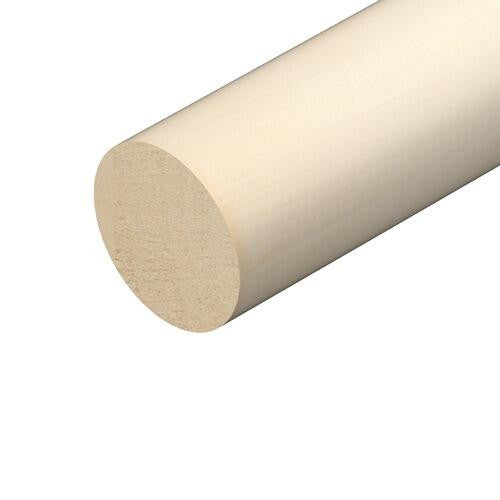 38mm x 38mm light hardwood dowel rod 2400mm length, full length view